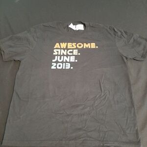 NWT Youth Small AWESOME.SINCE.JUNE.2013. T-Shirt